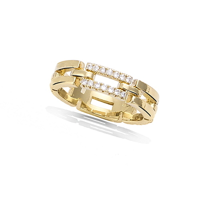 3 Microns Gold Plated Ring 12EV0160CZ